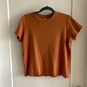 Uniqlo U crew neck short-sleeve cropped T-shirt